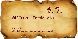 Várnai Terézia névjegykártya